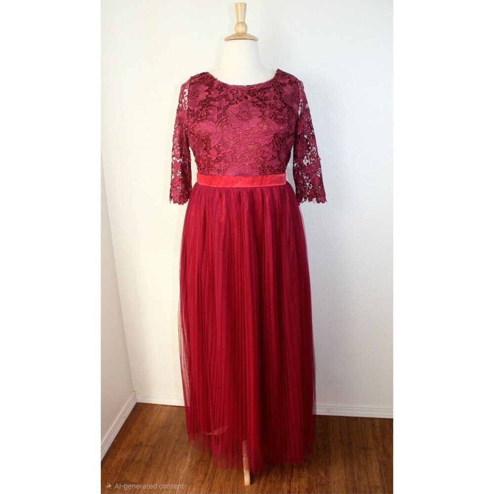 NWT Princess IBTOM CASTLE Womens Lace Tulle Maxi Dress Sz. 3XL Formal Evening *